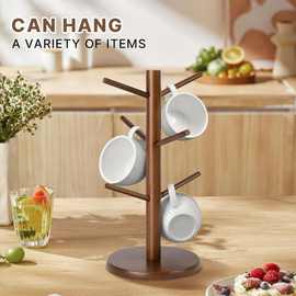 木质树形水杯置物架家用咖啡杯茶杯杯架简约桌面收纳架餐具沥水架