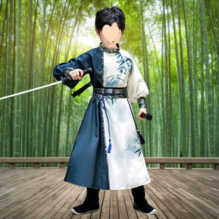 Children's Hanfu for Boys and Girls, Song Dynasty Style, National Costume, Mandarin Robe, Youth Performance Outfit