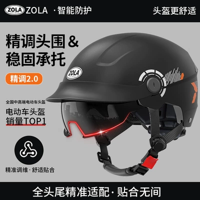 Helmet for Men and Women, Summer | Motosiklet kaskı (dəbilqə) - black-brown-endoscope