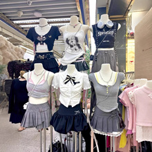 广州十三行新款女装辣妹风尾款女装清货杂款包实体摆摊直播批发