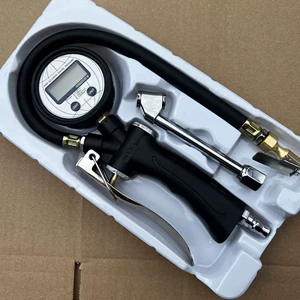 Digital display tire pressure gauge, high-precision air pressure gauge with inflator, car tire inflator, monitoring inflator gun