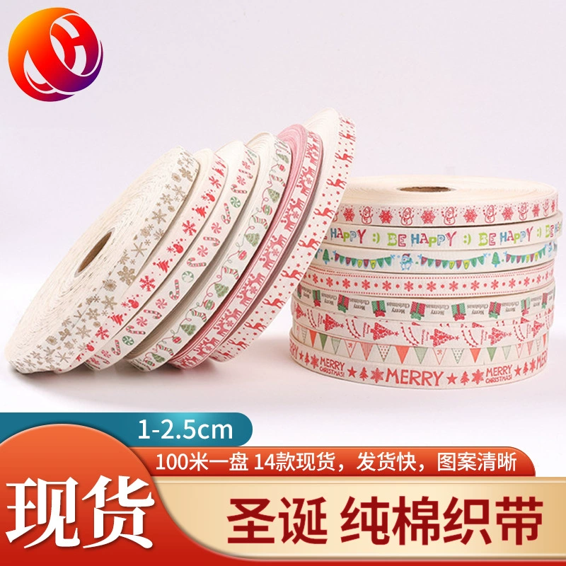 1,5 см красочная хлопковая лента с принтом, заводская оптовая продажа, лента ручной работы, аксессуары «сделай сам», рождественская хлопковая лента