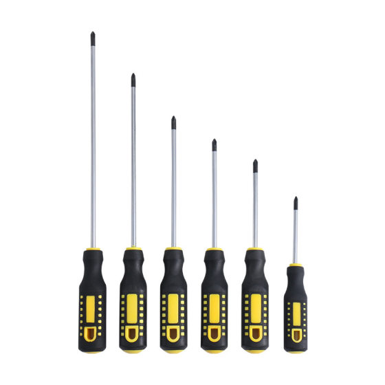 Cross magnetic screwdriver chrome vanadium steel strong magnetic screwdriver massage handle screwdriver hardware tool manufacturers