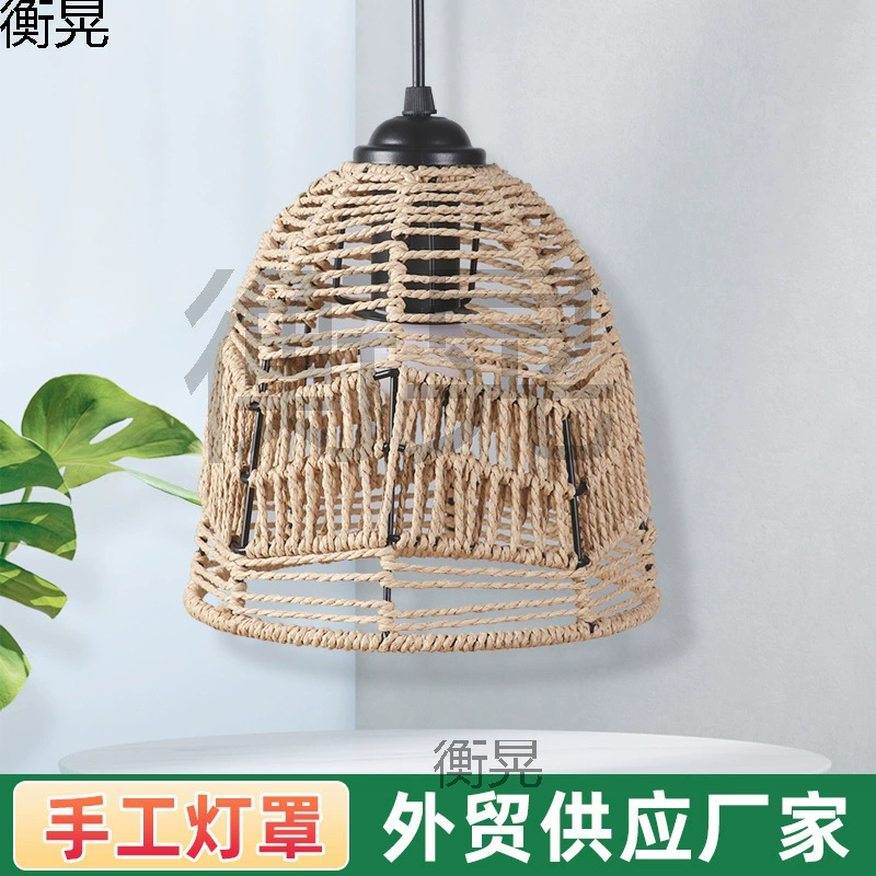 Подвесной светильник из бумажной веревки, новый китайский стиль, имитация ротанга, оптовая продажа, домашний ресторан, ресторан Hot Pot, креативное освещение DIY.