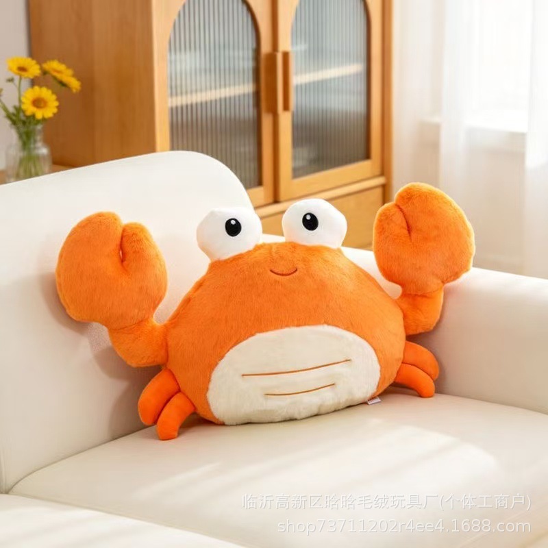 Cute crayfish plush toy, crab pillow, ocean-themed stuffed animal, creative birthday gift for men and women, popular item