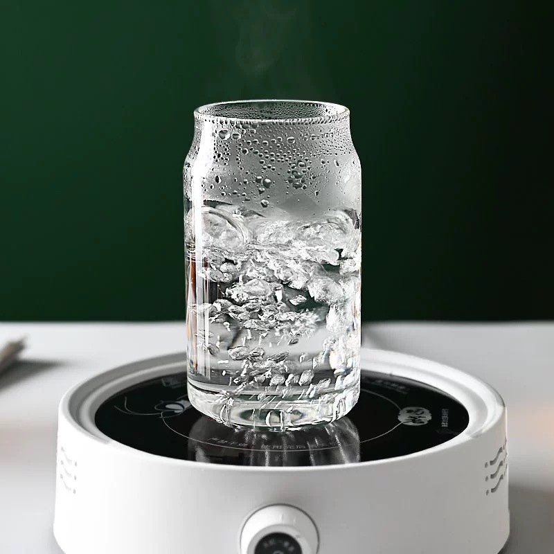 Taza de té con leche de cola Vaso de bebida con pajita de red de alto valor Vaso de vidrio de borosilicato para el hogar