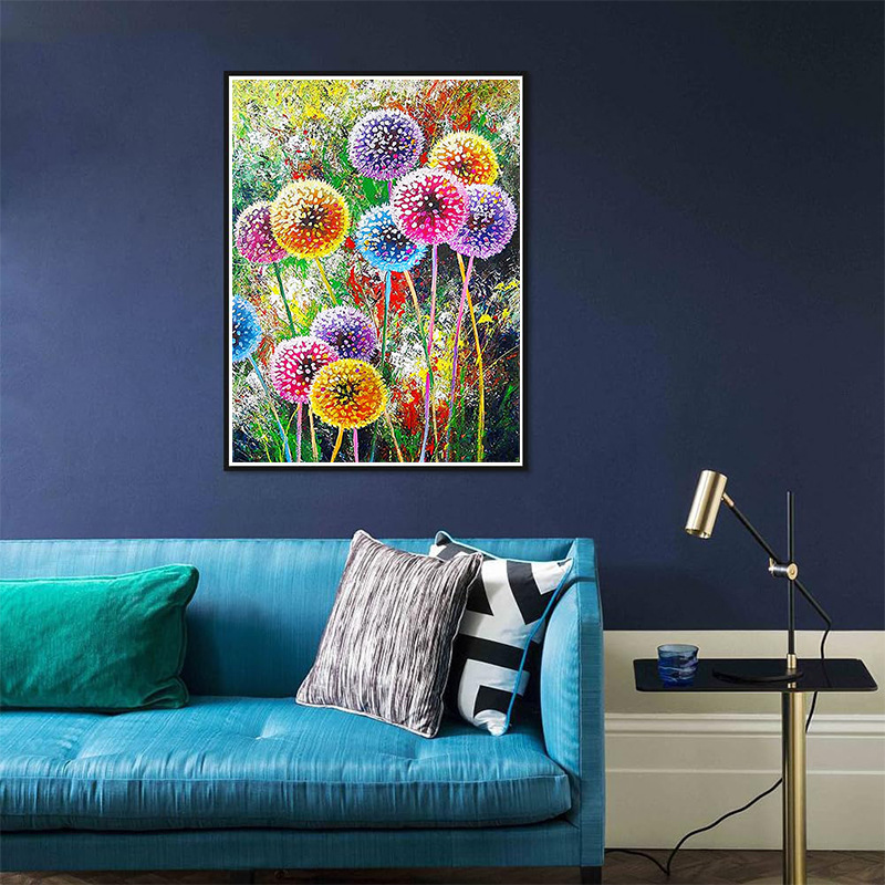 Pintura de diamantes 5D transfronteriza popular, hecha a mano, con diamantes completos, DIY, tipo pegatina, para sala de estar, pintura al óleo decorativa, venta al por mayor de fabricante de pinturas de diamantes