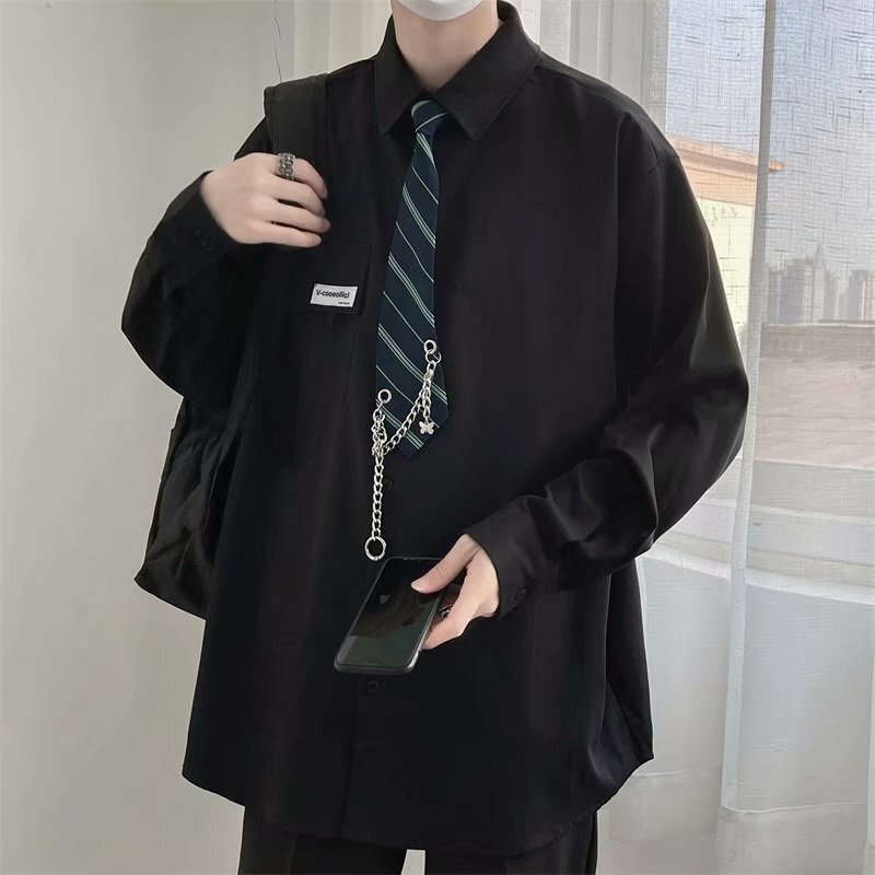 dk uniform men's 2023 Summer new Japanese style fresh long sleeve shirt fashion brand loose bf college style shirt dk uniform men's 2023 Summer new Japanese style fresh long sleeve shirt fashion brand loose bf college style shirt