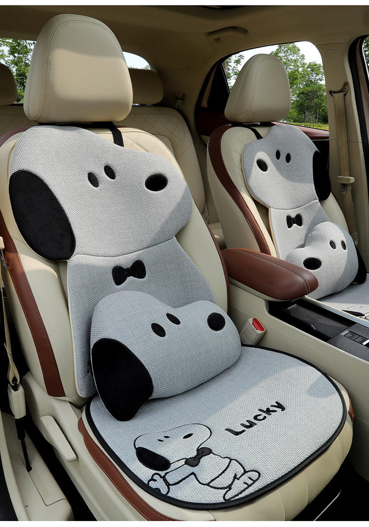Car seat cushion for all seasons, cute cartoon internet-famous seat cover, simple internet-famous car seat cover, single piece