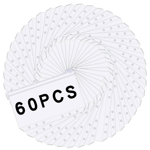 Cross-border 6-hole loose-leaf notebook PVC zipper bag bill bag A5A6 notebook storage bag 15 pieces 60 pieces