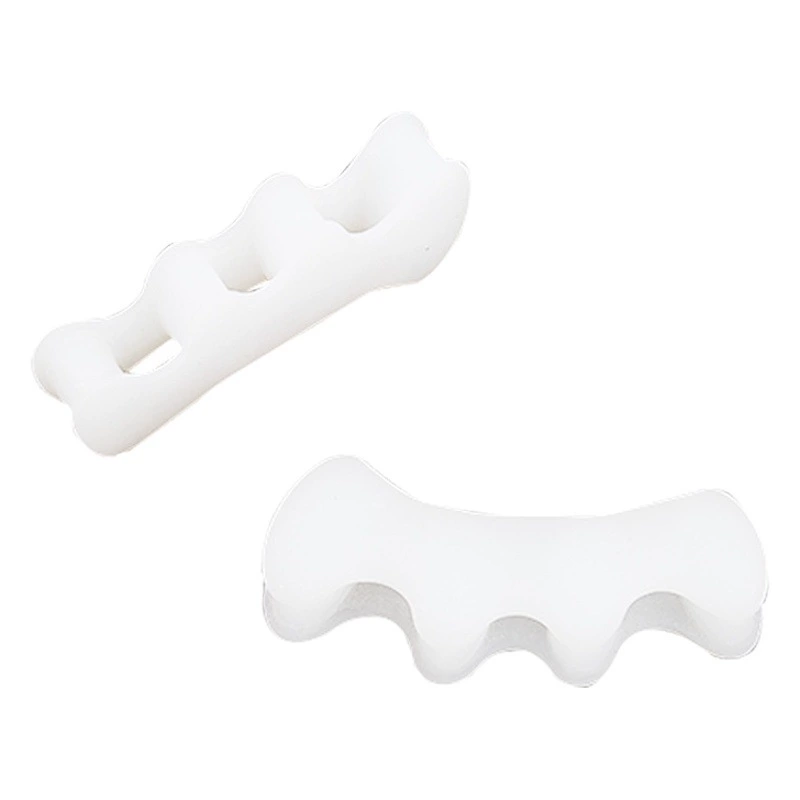 Прямые поставки с завода: силиконовый разделитель для пальцев ног с тремя отверстиями, корректор для вальгусной деформации, разделитель для пяти пальцев, для большого пальца.