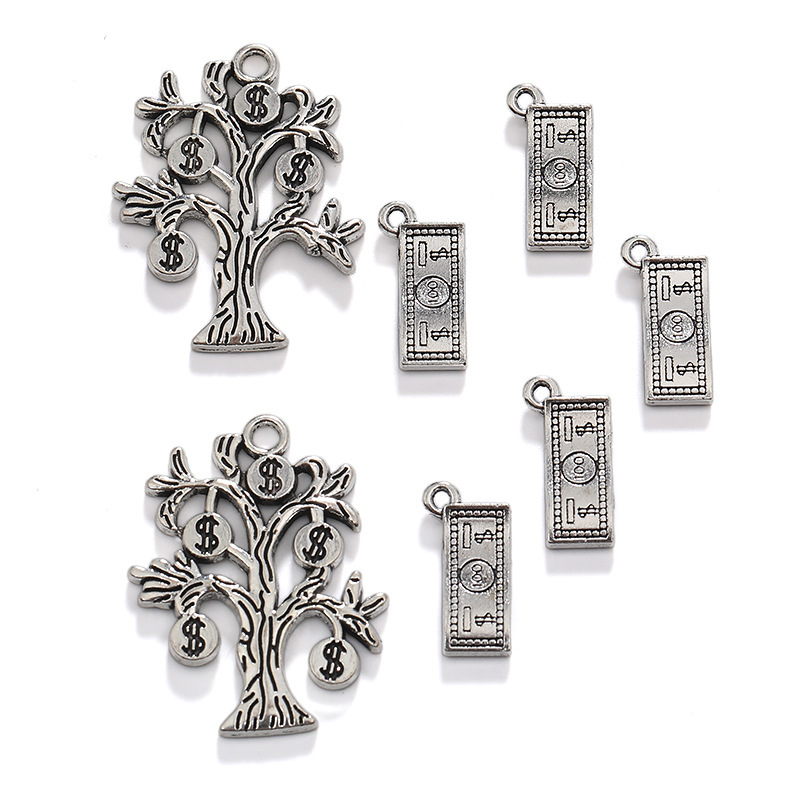DIY Retro Zinc Alloy Jewelry Accessories Money Tree Dollar Pendant Factory Direct Sale A800936