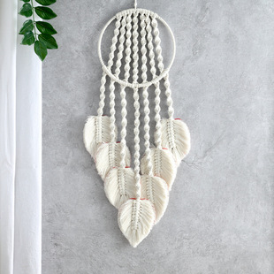 Creative woven tapestry wall decoration living room bedroom Dream Catcher Net decoration hanging wall new Chinese leaf tapestry factory supply