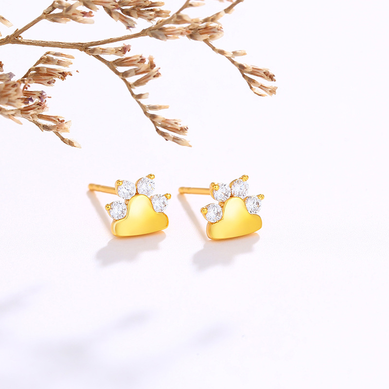 Xuping joyas animadas lindas garras de gato compactas pendientes de nicho de diseño femenino japonesas joyas de orejas coreanas al por mayor