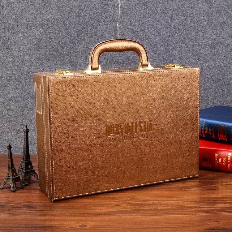 商务交房箱 楼盘交付钥匙箱房屋资料工具箱 皮质礼盒