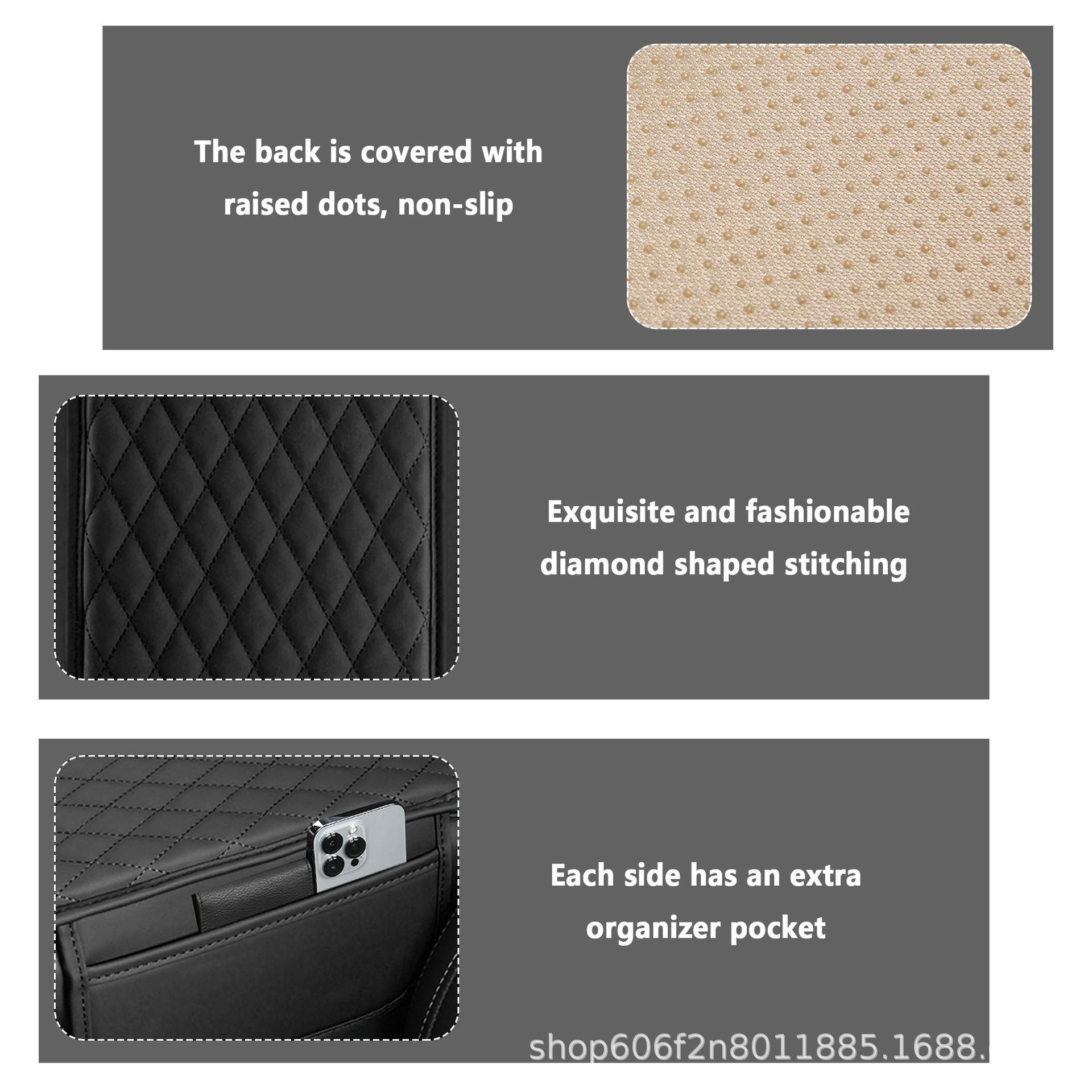 Car armrest box pad, universal for all seasons, stylish car storage pocket, elbow center heightening pad, multifunctional