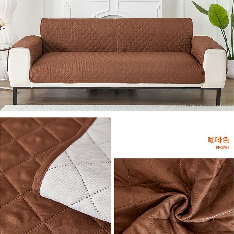 Cojín de sofá en relieve acolchado transfronterizo, funda de sofá, funda de sofá, funda de sofá a cuadros divididos, fabricante de funda de sofá perezoso cepillada