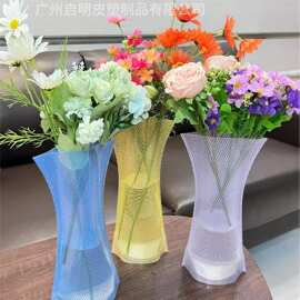 EVA折叠花瓶 塑料折叠花瓶 水袋花瓶透明摆件可折叠
