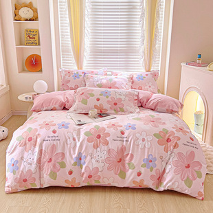 Small fresh quilt cover pure cotton single piece 150x 200x 230 single and double quilt cover student dormitory quilt pillowcase