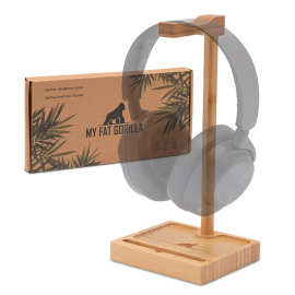 竹木耳机支架桌面头戴式耳机收纳架多用途桌面手机支架置物架批发