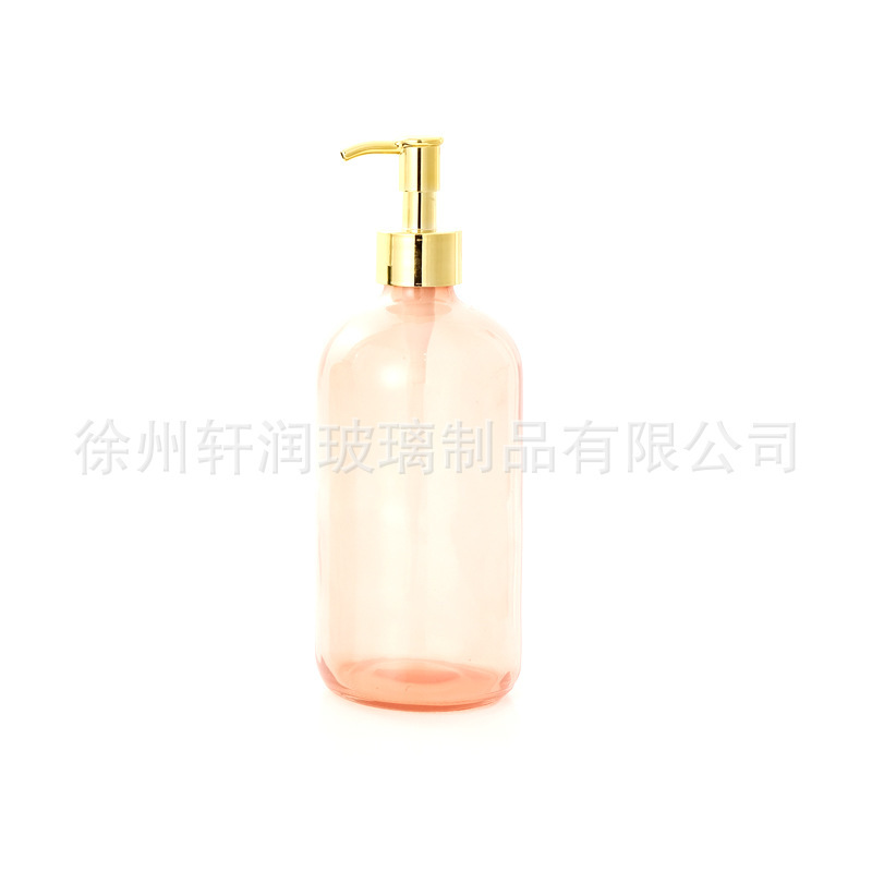 卸売プッシュ式手指消毒剤ガラスボトル詰め替えボトルホテルB&B家庭用カラーローションシャワージェル空ボトル|undefined