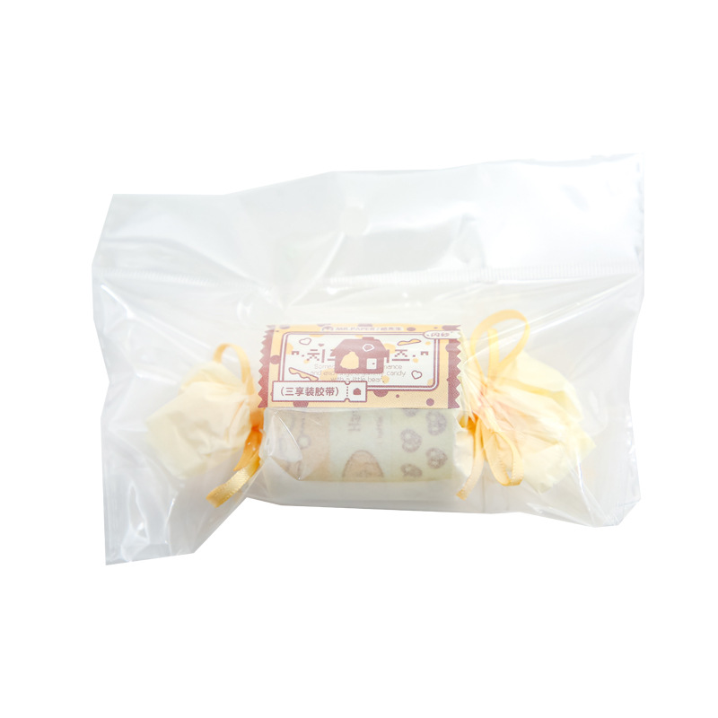 Mr. Paper nueva cinta de tres paquetes para el personal de entrega de dulces tema de dulces creativos cinta de decoración de cuentas de mano coreana