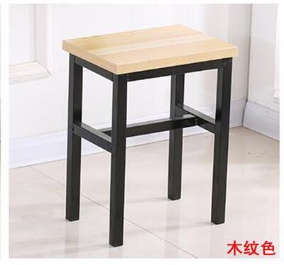 Taburete de taller al por mayor, línea de montaje de fábrica, taburete de trabajo, taburete cuadrado pequeño de acero y madera, taburete de hierro de comida rápida, oro de entrenamiento