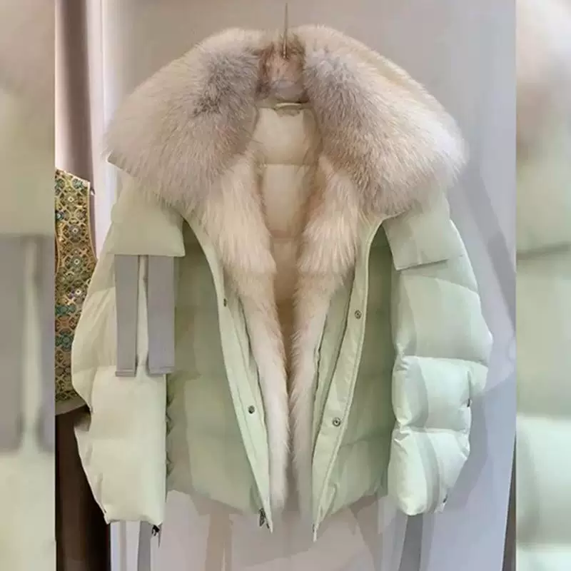 Элитная съёмная зелёная пуховка, западный стиль