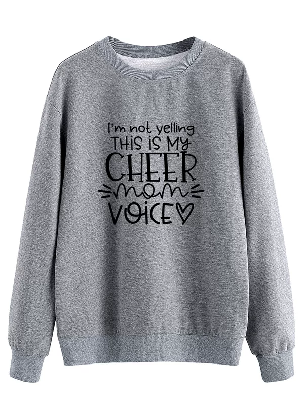 [定-制大码卫衣 I'm Not Yelling This Is My Cheer Mom Voice]