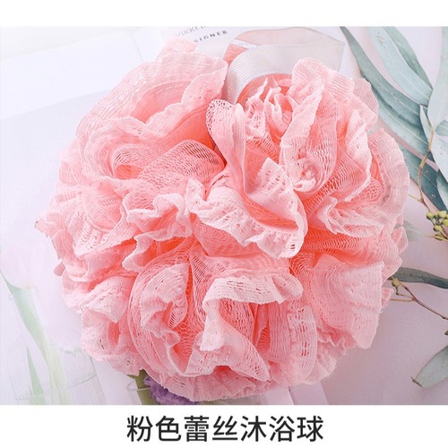 Large lace bath ball bath flower cute girl bath bubble back rub super soft decontamination bath bubble bath ball