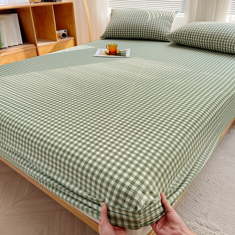 2024 nueva clase A de algodón teñido en hilo de algodón lavado funda de almohada para estudiantes