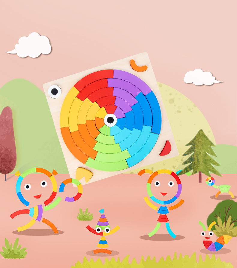Wooden Rainbow Puzzle 8