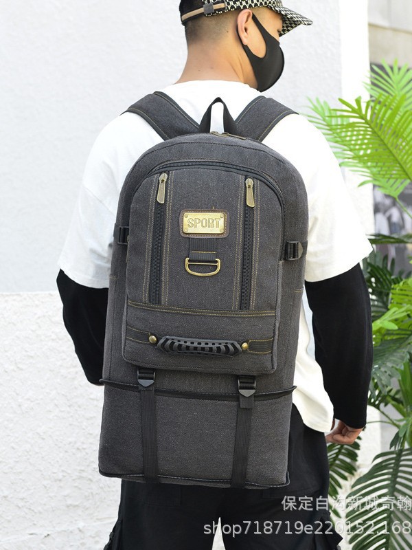 Travel bag, shopping bag, big capacious backpack for men and women to go out for traveling 2