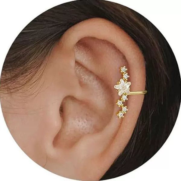 【Copper Micro-Inlay】Light Luxury High-End Five-Pointed Star Diamond-Studded Ear Clips, Fashionable and Unique Women's Popular Star Ear Clip Jewelry