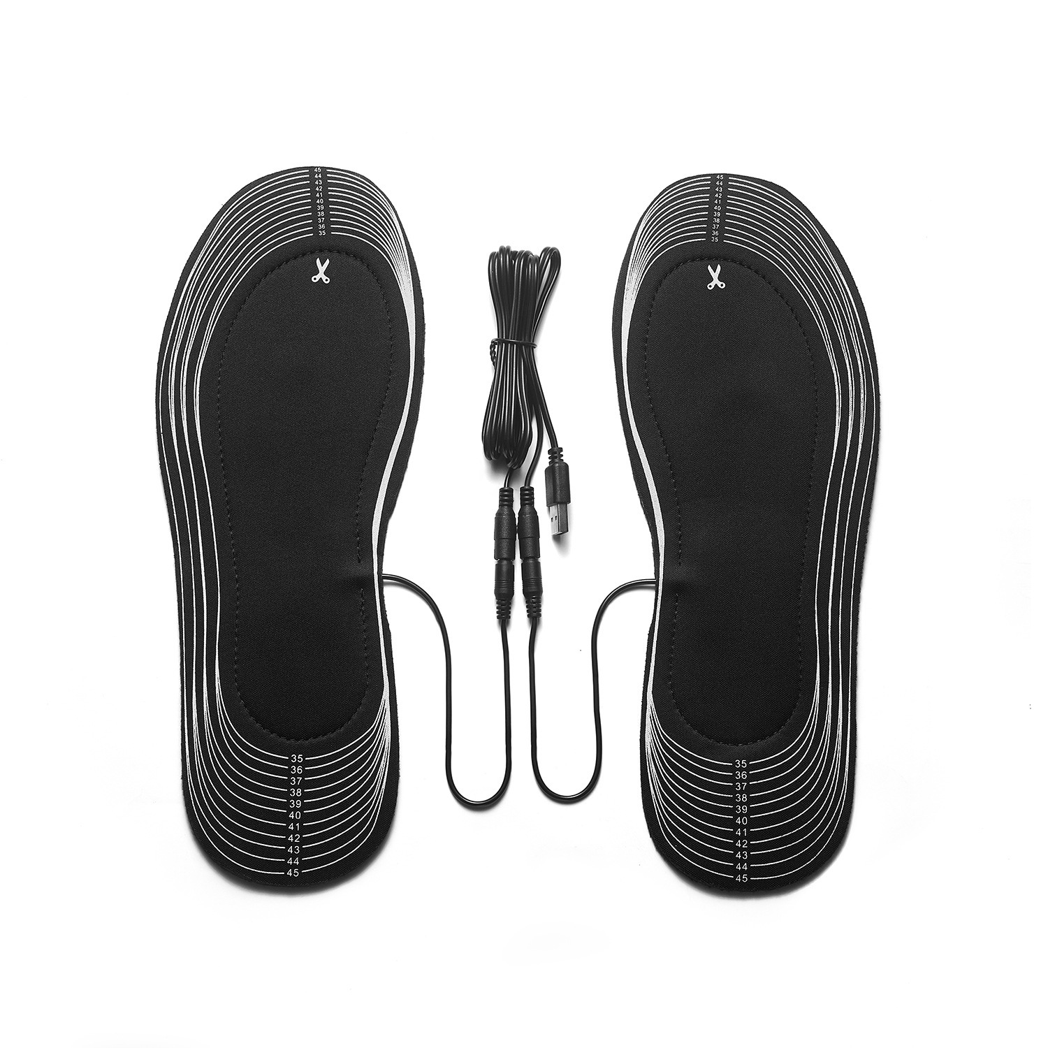겨울용 USB 5V 발열 깔창 사이즈 재단 온열 신발 깔창