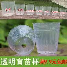 营养杯 蝴蝶兰花盆石斛专用种植盆盆栽 透明杯子白色蝴蝶兰育苗杯