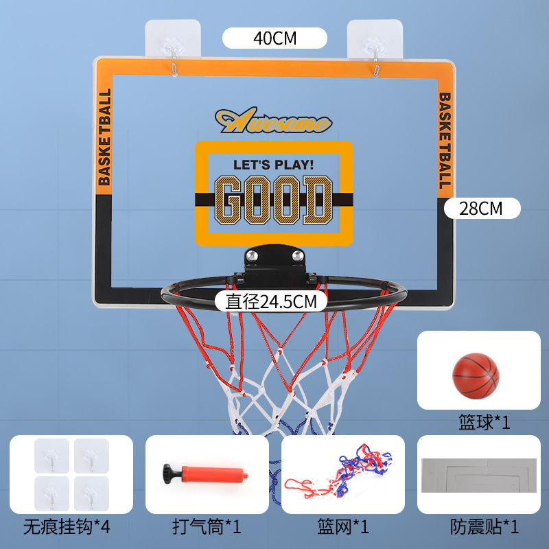 Transfronterizo de acrílico para niños de baloncesto plegable sin punzonado tablero transparente colgante canasta deportiva juguete de tiro