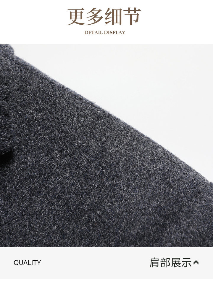 Áo vest nam dáng ôm chất liệu dạ hai mặt pha len và cashmere, tay dài, kiểu mới — Xanh da trờicolor, màu kaki, màu xám, đen chi tiết 23
