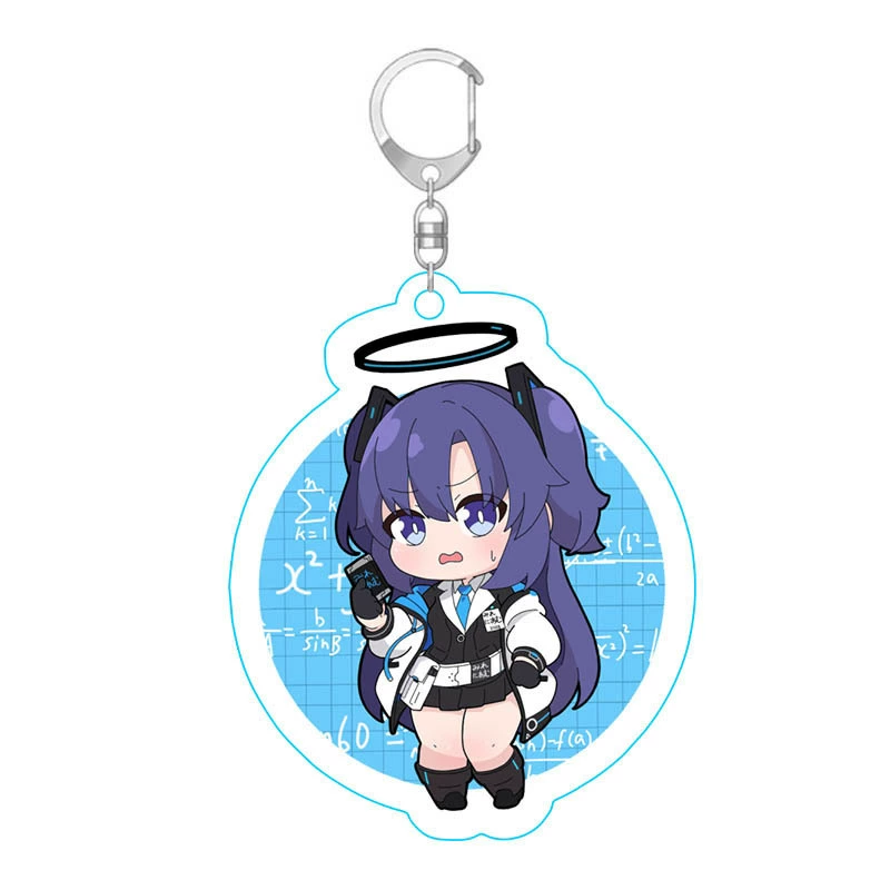 Anime Blue Files Peripheral Keychains Blue Files Acrylic Pendant Animation Keychain
