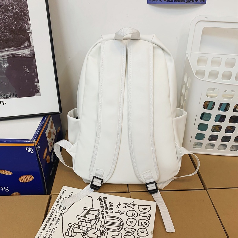 Mochila de sentido avanzado para mujer nueva versión coreana de la mochila simple para hombre, estudiante de secundaria, cuero suave, mochila de viaje para computadora, marea