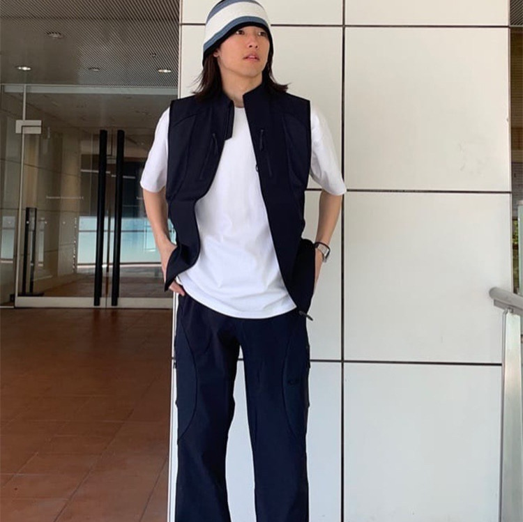 日系超强单品 OAK欧利机能立领马甲运动休闲山系户外拼接薄绒夹克|undefined