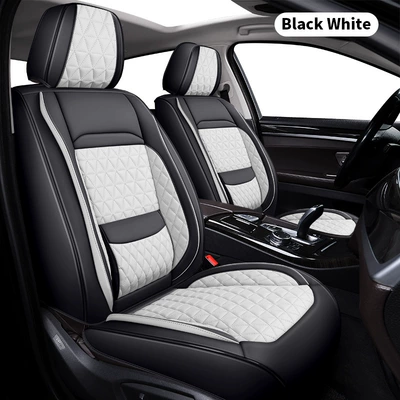 Seat cushion, seat cover waist wing nappa leather car - black-and-white-all-five-seats