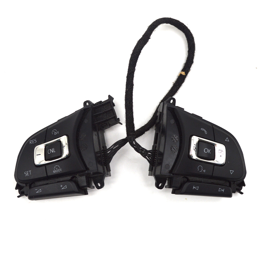 5Ng959442 Is Suitable for Volkswagen Tiguan L T-Roc Cc Steering Wheel Multi-Function Buttons Without Acc, Glossy and Matte Finish