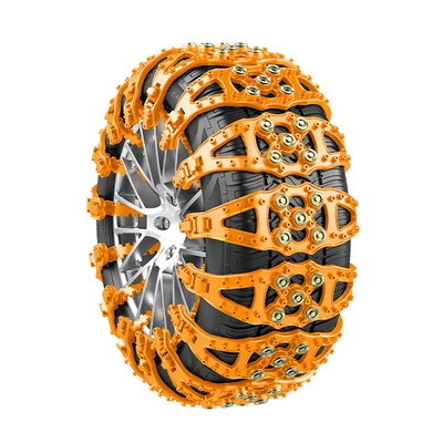 Fishbone Car Tire Anti-Skid Chain Universal Car Off-Road Vehicle Universal Automatic Tightening Drop Shipping (Tire snow chain) - yellow-1-pack