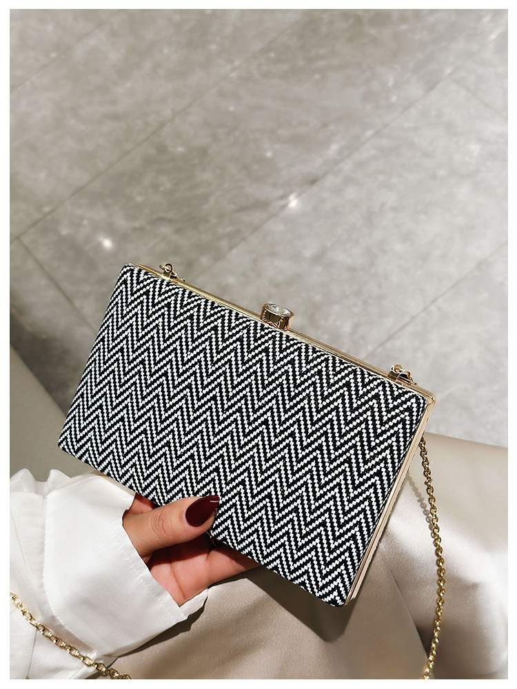 Waves, Solid Color Pattern Arylic Waves Solid Color Square Evening Bags
