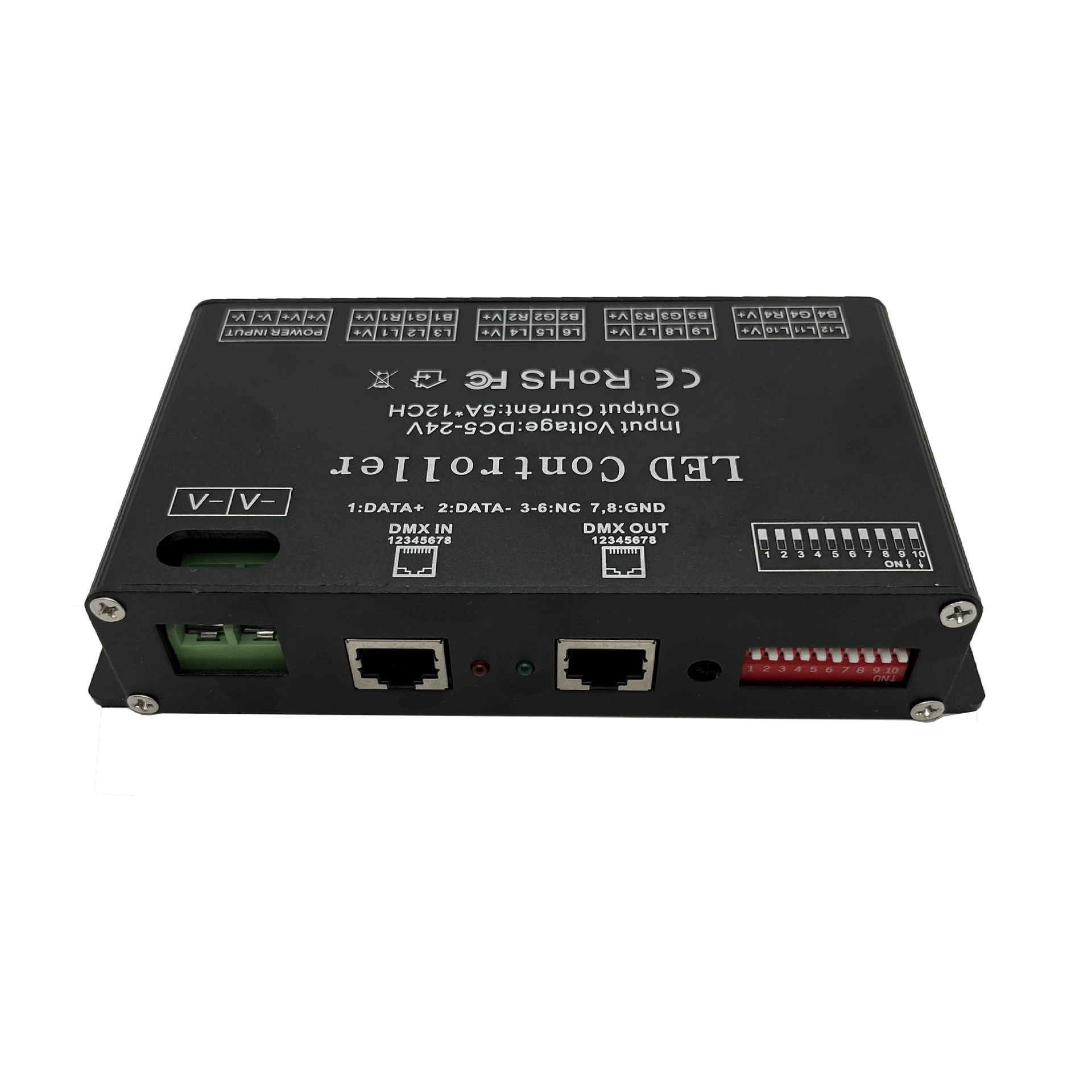 12-канальный декодер DMX512 RGB постоянного напряжения DMX512 контроллер сценического света цветной DMX512 разделение управления