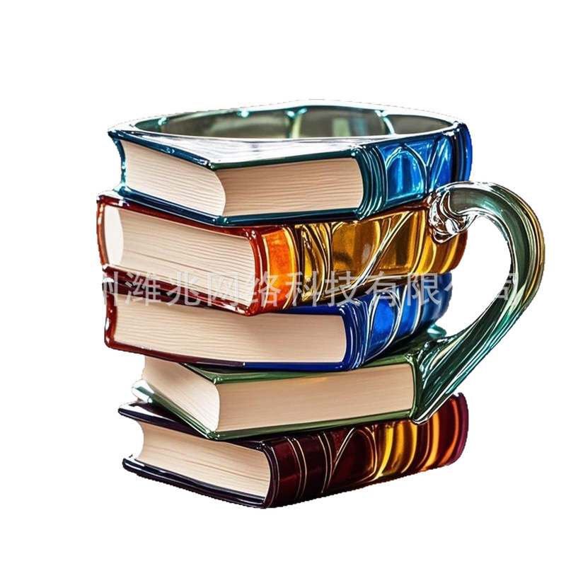 国境を越えた新しい人気Painted Book Mugカラーブックカップマグカップコーヒーカップ|undefined
