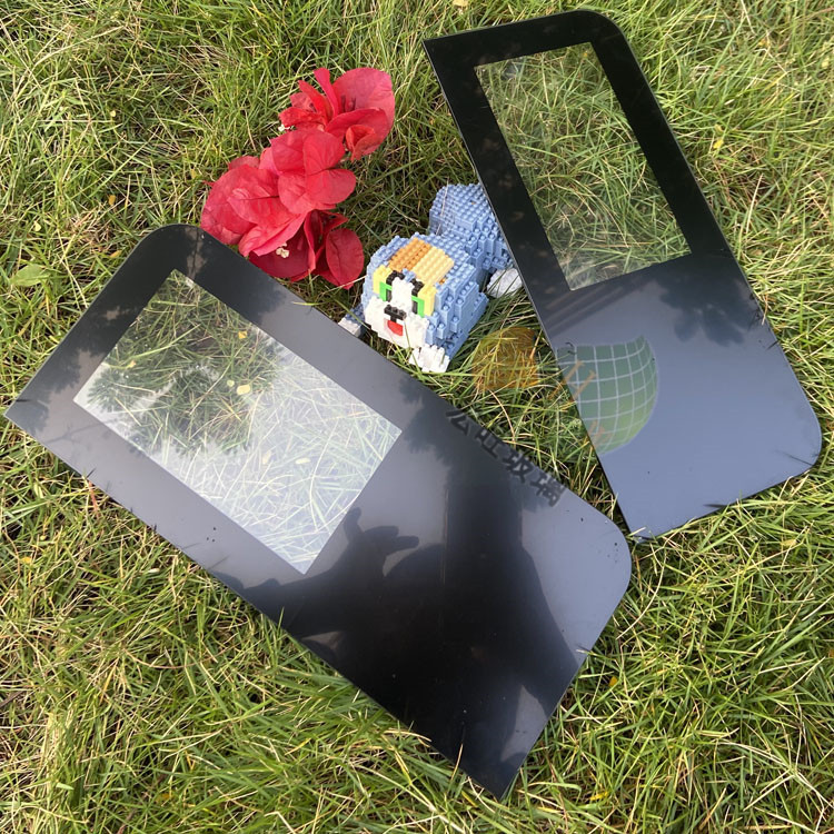 3mm触控显示屏ag玻璃盖板 工控面板钢化玻璃工厂 AG玻璃 黑色丝印