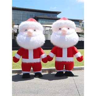 Santa Claus Inflatable Cartoon Doll Costume Holiday Performance Costume Dress up Adult Event Christmas Doll Costume