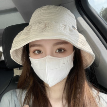 日系UV防紫外线大沿渔夫帽女春夏出游防晒大头围遮阳帽子女可折叠